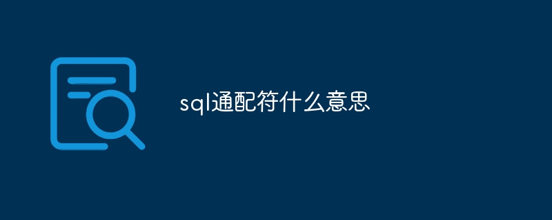 sql通配符什么意思（通配符.什么意思.sql...）