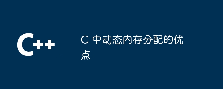 C 中动态内存分配的优点（优点.分配.内存.动态...）