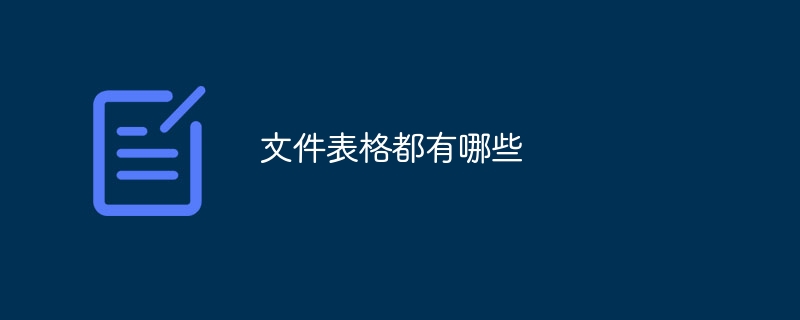 文件表格都有哪些（表格.都有哪些.文件...）