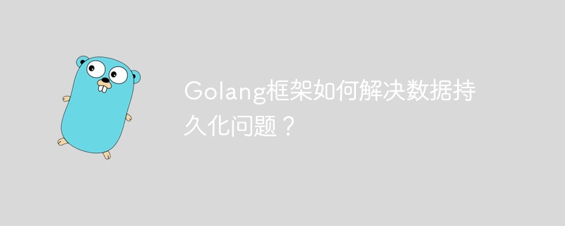 Golang框架如何解决数据持久化问题？（如何解决.持久.框架.数据.Golang...）