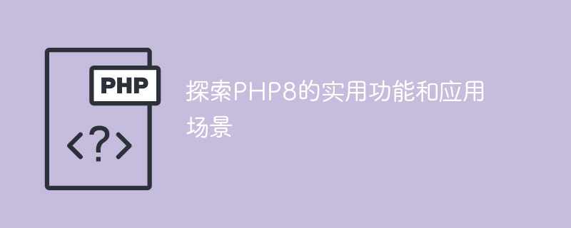 深入挖掘PHP8的实用功能及其应用案例（及其应用.挖掘.实用功能.案例.PHP8...）