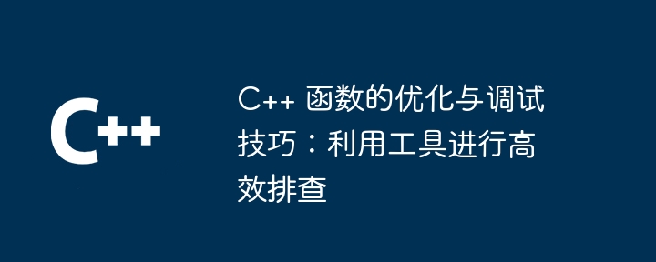 C++ 函数的优化与调试技巧：利用工具进行高效排查（高效.排查.函数.调试.优化...）