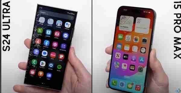 三星S24 Ultra与iPhone 15 Pro Max跌落测试 结果亮了（三星.跌落.测试）