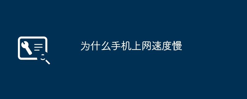 为什么手机上网速度慢（速度慢.手机上网）