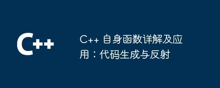 C++ 自身函数详解及应用：代码生成与反射（反射.详解.函数.生成.代码...）