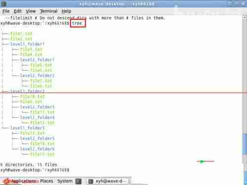 linux下使用tree命令以树形结构显示文件目录结构（结构.命令.文件）
