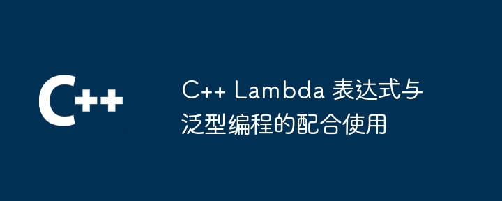 C++ Lambda 表达式与泛型编程的配合使用（表达式.配合.编程.Lambda...）