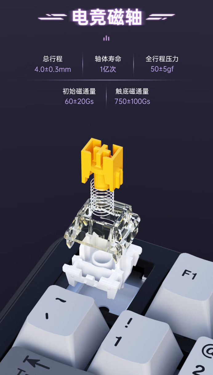 黑爵 AK820 磁轴版“黑莓粉”键盘上市：下灯位 RGB 背光、有线 8000Hz 回报率，249 元（磁轴.背光.回报率）