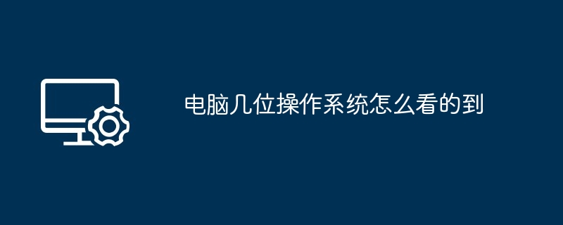 采用的操作系统怎么看电脑配置（怎么看.电脑配置.采用）