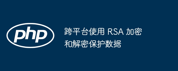 跨平台使用 RSA 加密和解密保护数据（解密.加密.保护.数据.平台...）