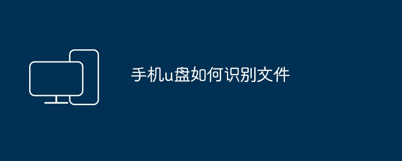 手机u盘如何识别文件（如何识别.文件.手机）