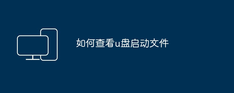 如何查看u盘启动文件（启动.文件.查看）