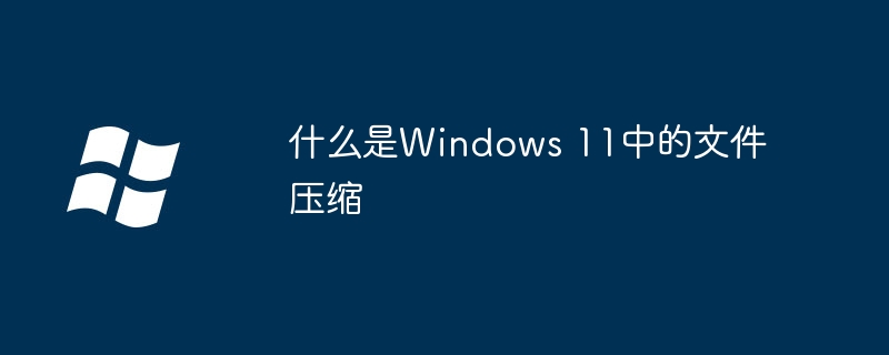 什么是Windows 11中的文件压缩（文件压缩.Windows）