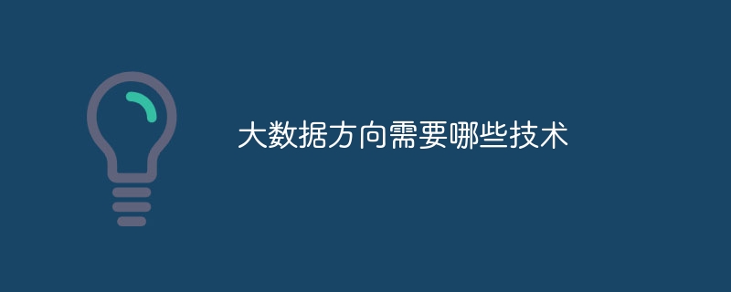 大数据方向需要哪些技术（方向.数据.技术...）