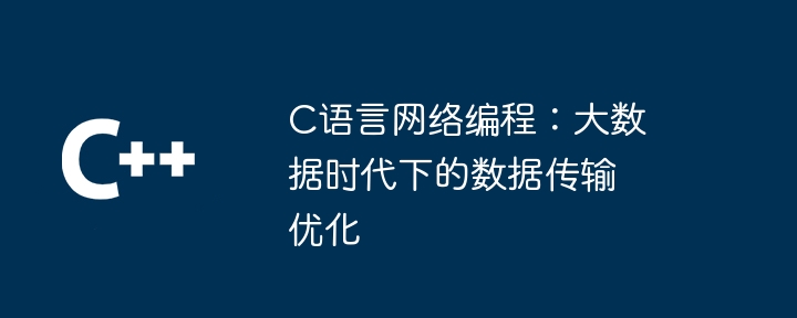 C语言网络编程：大数据时代下的数据传输优化（数据传输.网络编程.优化.语言.时代...）