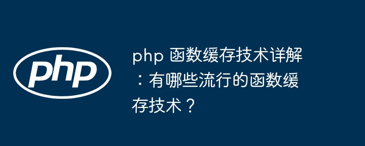 php 函数缓存技术详解：有哪些流行的函数缓存技术？（缓存.函数.技术.详解.流行...）