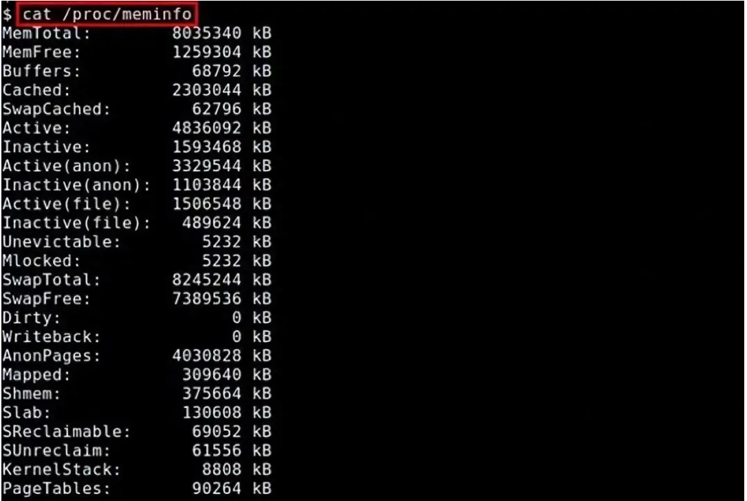 Linux 下查看内存使用情况方法总结（内存.情况.方法）