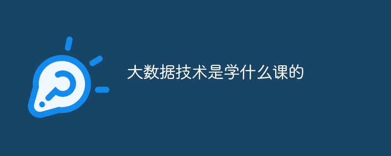 大数据技术是学什么课的（数据.技术...）