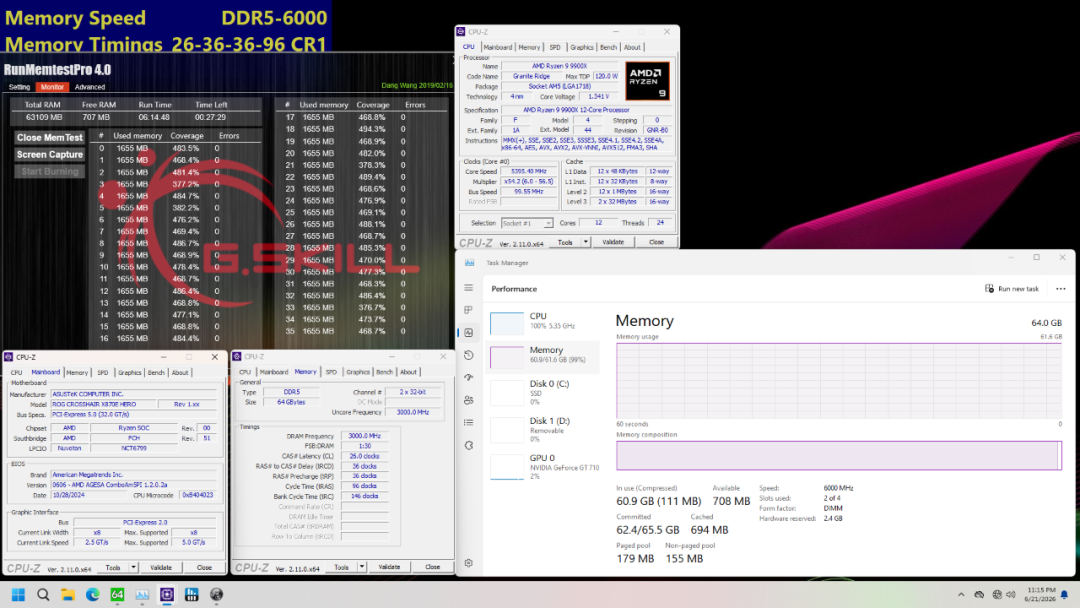 芝奇宣布推出 DDR5-6000 CL26 超低延迟内存，全球首发 2x32GB 大容量套装（延迟.大容量.超低）