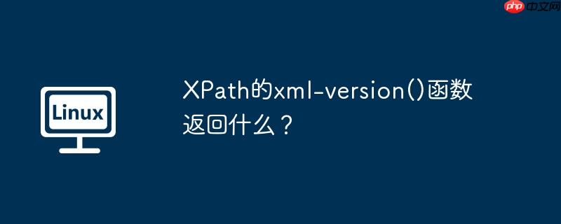 XPath的xml-version()函数返回什么？（函数.返回.XPath.xml.version...）