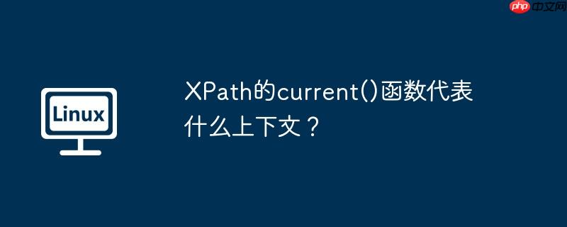 XPath的current()函数代表什么上下文？（上下文.函数.代表.XPath.current...）