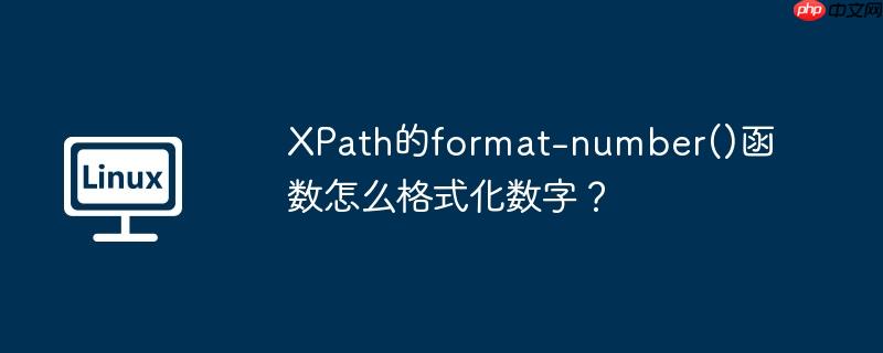 XPath的format-number()函数怎么格式化数字？（格式化.函数.数字.XPath.format...）