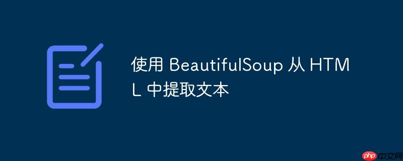 使用 BeautifulSoup 从 HTML 中提取文本（提取.文本.BeautifulSoup.HTML...）