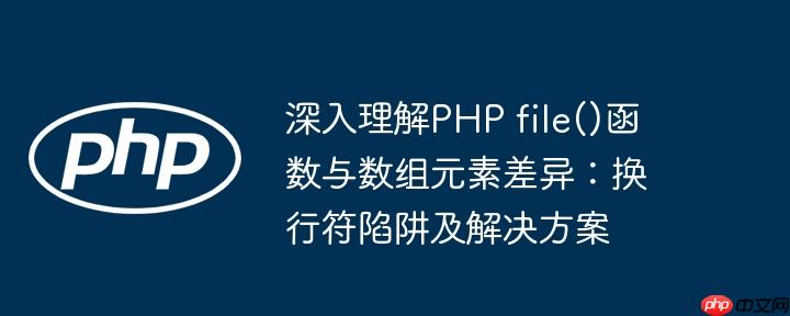 PHP中文件读取与数组元素比较的陷阱：换行符的影响
