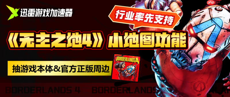 迅雷游戏加速器率先上线《无主之地4》“小地图导航”功能(迅雷.之地.加速器)