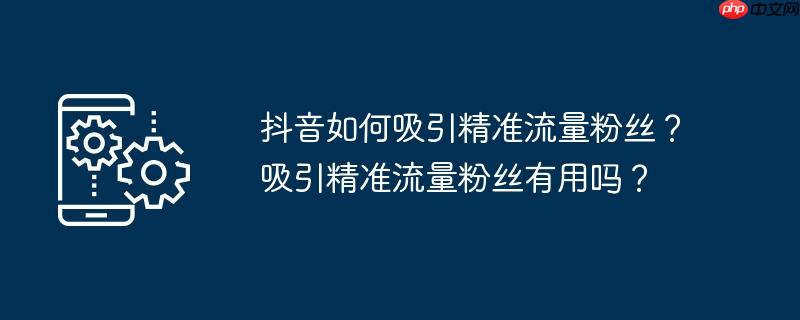 抖音如何吸引精准流量粉丝？吸引精准流量粉丝有用吗？（精准.流量.粉丝）