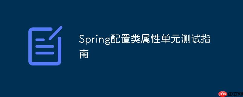 Spring配置类属性单元测试指南