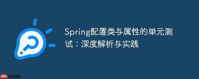 Spring配置类与属性的单元测试:深度解析与实践