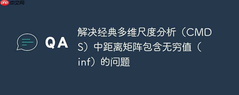 解决经典多维尺度分析(CMDS)中距离矩阵包含无穷值(inf)的问题(多维.中距离.矩阵.尺度.无穷...)