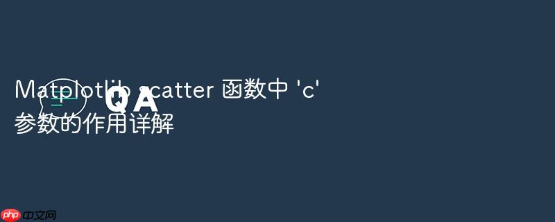 Matplotlib scatter 函数中 'c' 参数的作用详解(详解.函数.作用.参数.Matplotlib...)