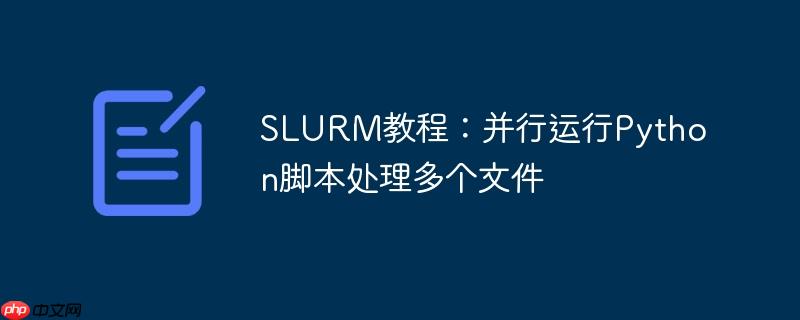 SLURM教程:并行运行Python脚本处理多个文件(多个.并行.脚本.运行.文件...)