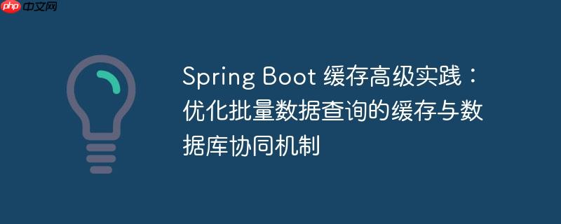 Spring Boot 缓存高级实践:优化批量数据查询的缓存与数据库协同机制