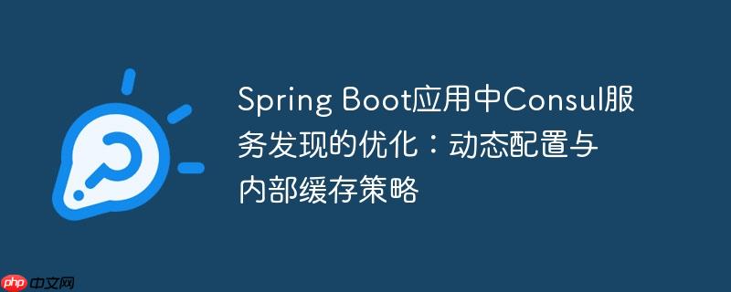 Spring Boot应用中Consul服务发现的优化:动态配置与内部缓存策略
