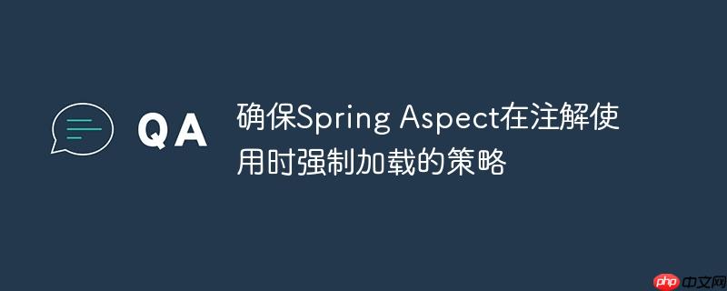 确保Spring Aspect在注解使用时强制加载的策略(注解.强制.加载.确保.策略...)
