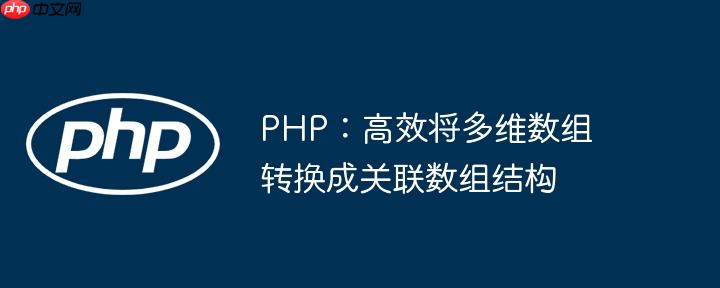 PHP:高效将多维数组转换成关联数组结构