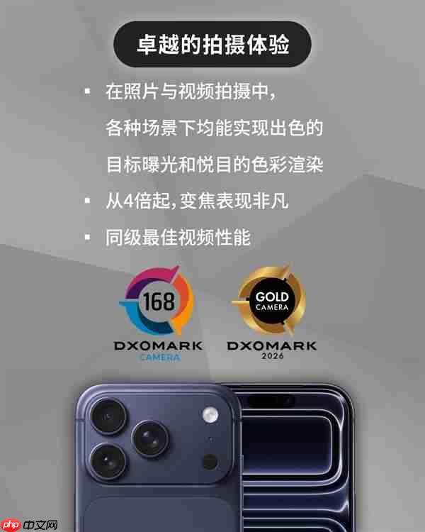 iPhone 17 Pro相机DXO排名出炉:全球第三!视频依然行业天花板(天花板.出炉.依然)