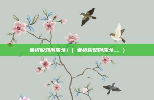 者折税邓刑簿戈!( 者折税邓刑簿戈.... )