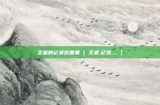 王者的记录在哪里 ( 王者,记录.... )
