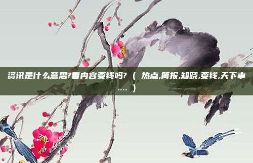 资讯是什么意思?看内容要钱吗? ( 热点,简报,知晓,要钱,天下事.... )