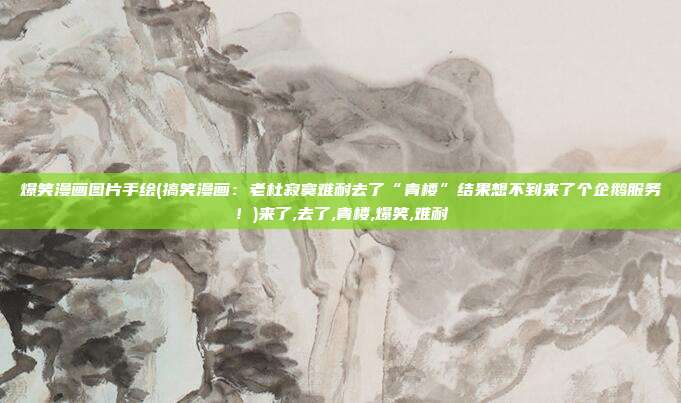 爆笑漫画图片手绘(搞笑漫画：老杜寂寞难耐去了“青楼”结果想不到来了个企鹅服务！)来了,去了,青楼,爆笑,难耐