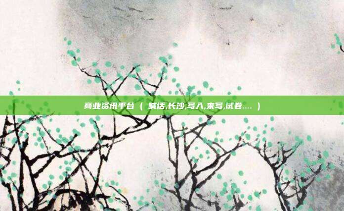 商业资讯平台 ( 喊话,长沙,写入,来写,试卷.... )
