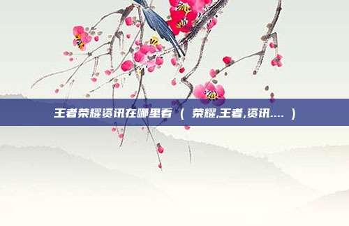王者荣耀资讯在哪里看 ( 荣耀,王者,资讯.... )