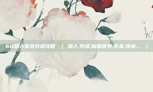 60猎人宝宝升级攻略 （ 猎人,升级,魔兽世界,不差,快进.... ）