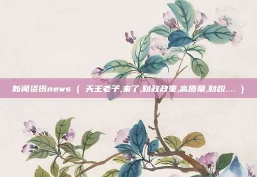新闻资讯news ( 天王老子,来了,财政政策,高质量,财税.... )