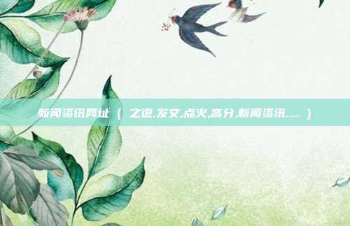 新闻资讯网址 ( 之道,发文,点火,高分,新闻资讯.... )