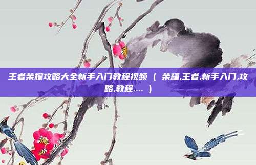 王者荣耀攻略大全新手入门教程视频 ( 荣耀,王者,新手入门,攻略,教程.... )